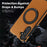 For Samsung Galaxy S25+ Case with Ring Kickstand Magnetic Case PU Leather Back Cover - Brown - 5