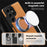 For Samsung Galaxy S25 Ultra Case with Ring Kickstand Magnetic Case PU Leather Back Cover - Brown - 5