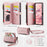 CASEME For iPhone 15 Pro Max Case  C39 RFID Blocking Zipper Wallet Stand Leather Cover with Strap - Pink - 3