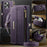 CASEME For iPhone 14 Pro Case  C39 RFID Blocking Zipper Wallet Stand Leather Cover with Strap - Purple - 5