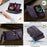 CASEME For iPhone 14 Pro Case  C39 RFID Blocking Zipper Wallet Stand Leather Cover with Strap - Purple - 6