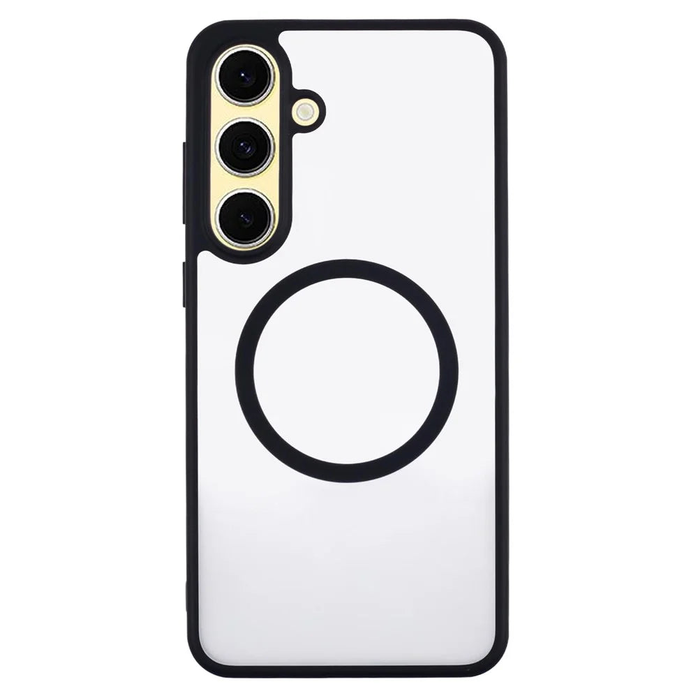 X-LEVEL For Samsung Galaxy S25+ Magnetic Case PC+TPU Matte Anti-Drop Cell Phone Cover - Black - 1