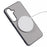 X-LEVEL For Samsung Galaxy S25 Magnetic Case PC+TPU+PU Phone Back Cover - Grey - 4