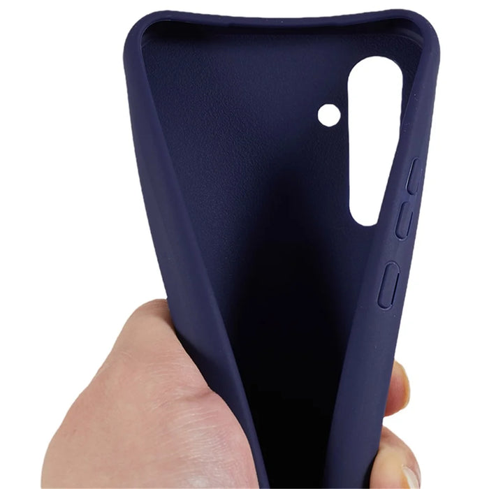 For Samsung Galaxy S25 Case TPU Soft Shockproof Phone Cover with Adjustable Lanyard - Dark Blue - 6