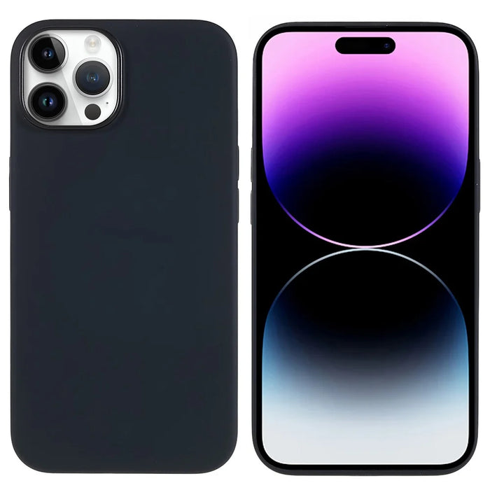 Magnetic Phone Case for iPhone 14 Pro Anti-Fall Silicone Case Anti-Scratch Protective Phone Cover - Black - 1