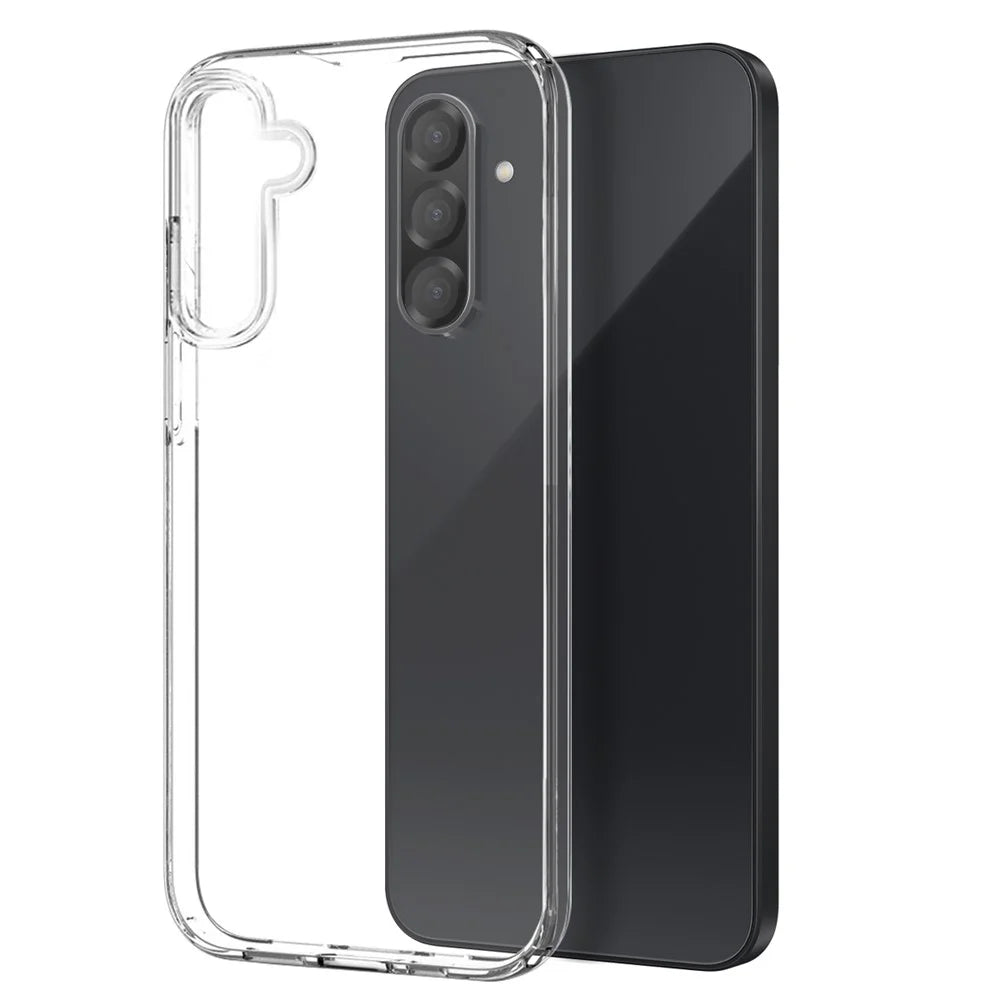 NORTHJO For Samsung Galaxy A56 5G Clear Case Soft TPU Phone Cover with Tempered Glass Screen Protector - 2