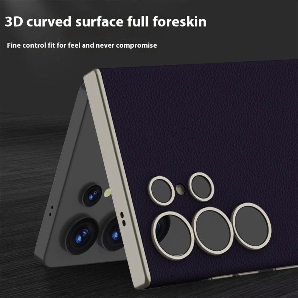 GKK For Samsung Galaxy S25 Ultra Case Skin Touch PC+PU Slim Phone Cover - Carbon Fiber Texture - 7