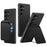 GKK For Samsung Galaxy S25 Ultra Magnetic Case Hybrid Phone Back Cover with Card Holder - Carbon Fiber Texture - 1