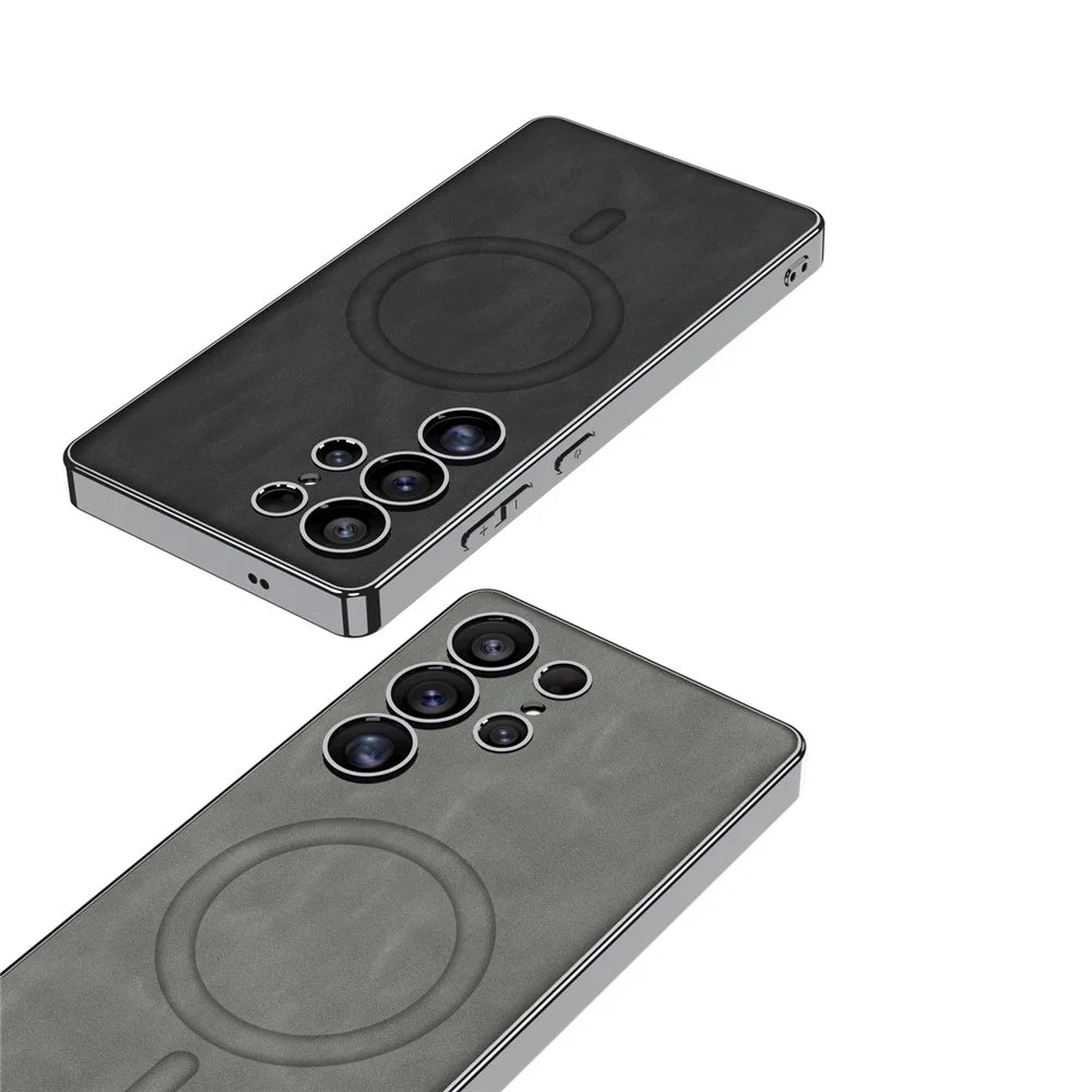 GKK For Samsung Galaxy S25 Ultra Magnetic Case Hybrid Matte Phone Back Cover - Brown - 5