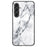 For Samsung Galaxy A36 5G Case Marble Pattern Tempered Glass + PC + TPU Protective Phone Cover - White Marble - 1