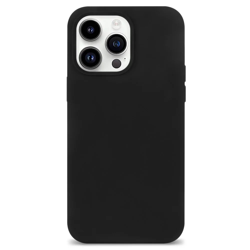 For iPhone 14 Pro Max Case Shockproof Soft Silicone Phone Cover - Black - 1