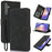 For Samsung Galaxy A56 5G Case PU Leather Phone Cover with Wallet Stand View - Black - 1