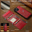 LC.IMEEKE L5 For iPhone 15 Plus Magnetic Phone Case Leather Back Cover with Detachable Card Holder - Red - 3