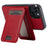 LC.IMEEKE L3 For iPhone 15 Plus Magnetic Case Detachable Card Holder Leather+TPU Mobile Cover - Red - 3