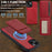 LC.IMEEKE L3 For iPhone 15 Plus Magnetic Case Detachable Card Holder Leather+TPU Mobile Cover - Red - 4