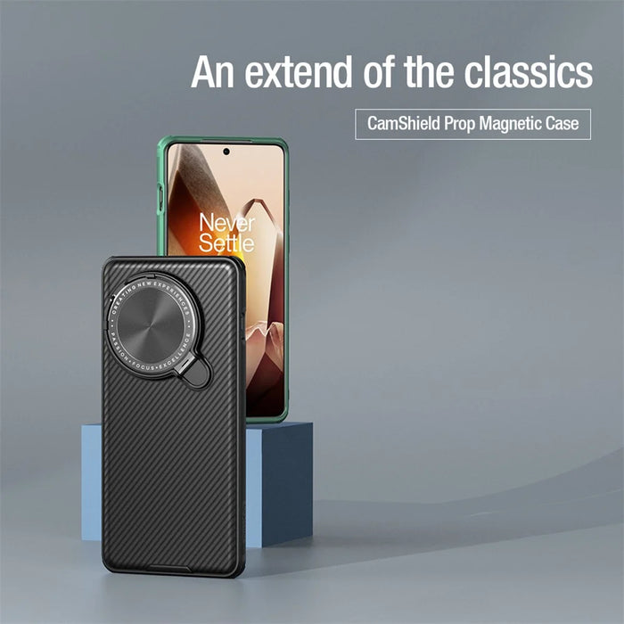 NILLKIN Camshield Prop Magnetic Series for OnePlus 13 Magnetic Case PC+TPU Phone Cover with Camera Cover - Green - 6
