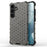 For Samsung Galaxy A56 5G Case PC+TPU Phone Cover Honeycomb Shape - Black - 1