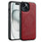 LC.IMEEKE For iPhone 15 Plus Magnetic Case Compatible with MagSafe Leather+TPU Back Cover - Red - 1