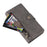 For Samsung Galaxy S25 / S24 Case Zipper Wallet Leather Stand Phone Cover Rivet Decor - Grey - 5