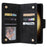 For Samsung Galaxy S25+ / S24+ Case Zipper Wallet Leather Stand Phone Cover Rivet Decor - Black - 2