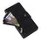 For Samsung Galaxy S25+ / S24+ Case Zipper Wallet Leather Stand Phone Cover Rivet Decor - Black - 5
