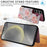 For Samsung Galaxy S25 Case Flower Leather+TPU RFID Blocking Phone Cover Card Slots - Rose - 3