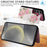 For Samsung Galaxy S25+ Case Flower Leather+TPU RFID Blocking Phone Cover Card Slots - Rose Flower - 3