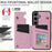 For Samsung Galaxy S25+ Case Flower Leather+TPU RFID Blocking Phone Cover Card Slots - Rose Flower - 4