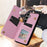 For Samsung Galaxy S25+ Case Flower Leather+TPU RFID Blocking Phone Cover Card Slots - Rose Flower - 5
