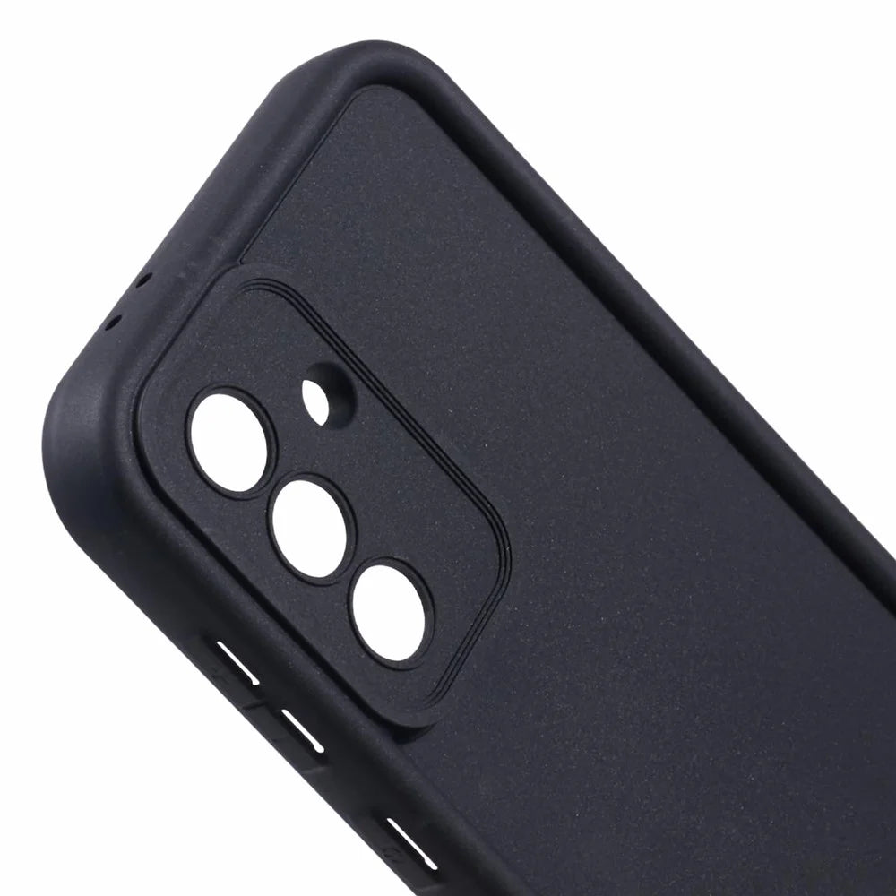 For Samsung Galaxy A56 5G Case Grooved Design TPU Anti-Slip Phone Cover - Black - 6