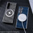 For Samsung Galaxy Z Fold6 5G Magnetic Case Leather+PC+Metal Phone Cover - Black - 5