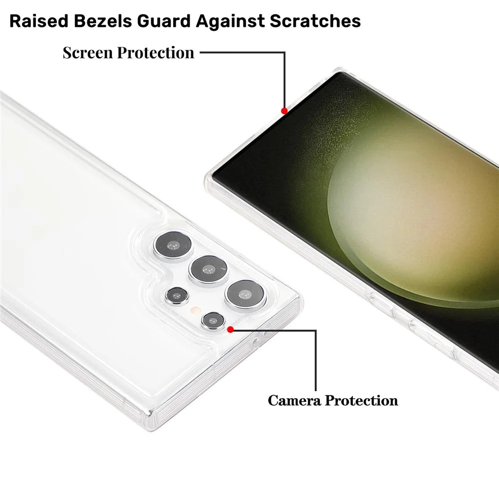 For Samsung Galaxy S25 Ultra Case HD Clear Soft TPU Phone Back Cover Airbag Protection - 6