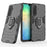 For Samsung Galaxy A26 5G Case PC+TPU Protective Phone Cover with Ring Kickstand - Black - 4