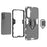 For Samsung Galaxy A36 5G Case PC+TPU Protective Phone Cover with Ring Kickstand - Black - 3