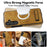 For Samsung Galaxy S25+ Magnetic Case with Folded Kickstand PC Silicone Leather Phone Back Cover  - Brown - 3