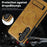 For Samsung Galaxy S25+ Magnetic Case with Folded Kickstand PC Silicone Leather Phone Back Cover  - Brown - 4