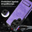 For Samsung Galaxy S25 Ultra Magnetic Case with Folded Kickstand PC Silicone Leather Phone Back Cover  - Light Purple - 4