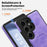 For Samsung Galaxy S25 Ultra Magnetic Case with Folded Kickstand PC Silicone Leather Phone Back Cover  - Light Purple - 5