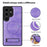 For Samsung Galaxy S25 Ultra Magnetic Case with Folded Kickstand PC Silicone Leather Phone Back Cover  - Light Purple - 7