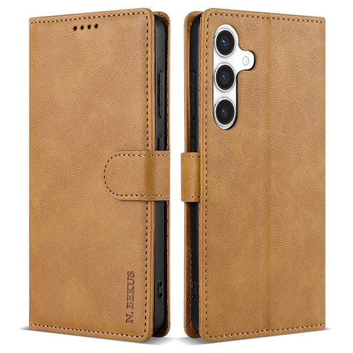 N.BEKUS CSJ-001 For Samsung Galaxy A26 5G Stand Case PU Leather Wallet Phone Cover - Brown - 1