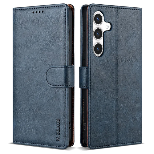 N.BEKUS CSJ-001 For 	Samsung Galaxy A36 5G Stand Case PU Leather Wallet Phone Cover - Blue - 1