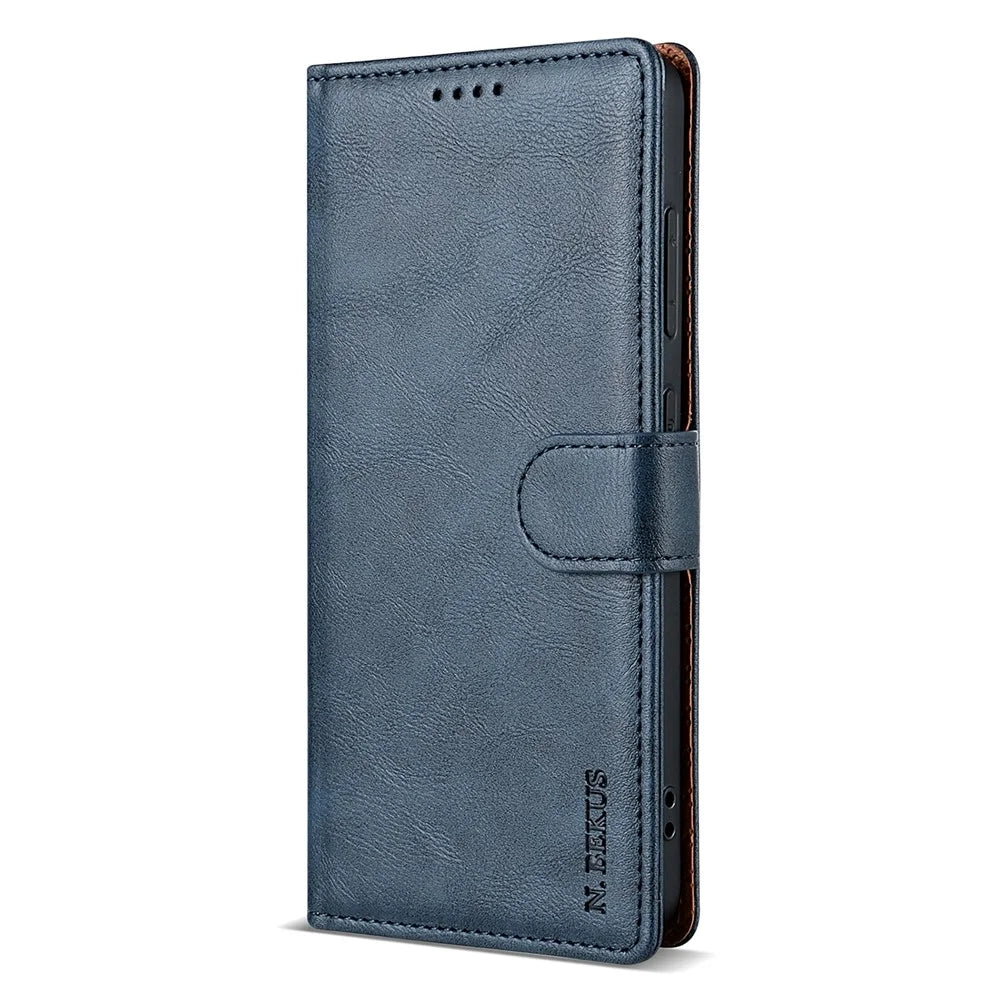 N.BEKUS CSJ-001 For 	Samsung Galaxy A36 5G Stand Case PU Leather Wallet Phone Cover - Blue - 6