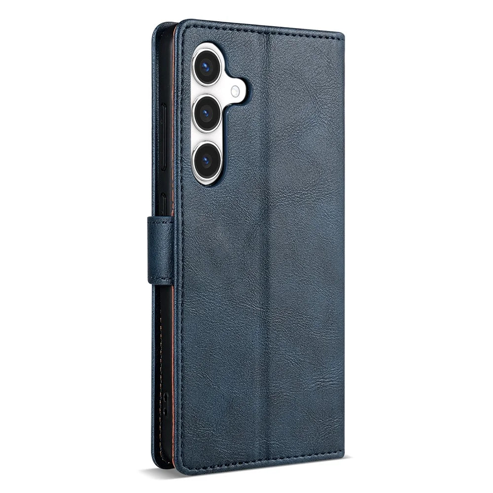 N.BEKUS CSJ-001 For 	Samsung Galaxy A36 5G Stand Case PU Leather Wallet Phone Cover - Blue - 7