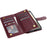 For Samsung Galaxy S25 Case Rhombus Stitching Leather Wallet Phone Cover with Long  /  Short Strap - Wine Red - 3
