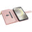 For Samsung Galaxy A36 5G Case Rhombus Stitching Leather Wallet Phone Cover with Long  /  Short Strap - Rose Gold - 4