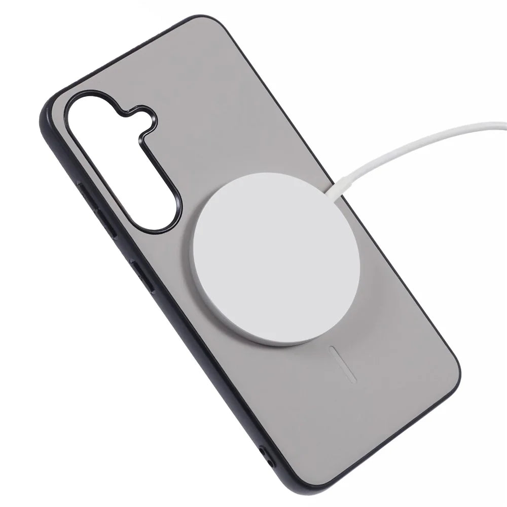 X-LEVEL For Samsung Galaxy S25+ Magnetic Case PC+TPU+PU Phone Back Cover - Grey - 4