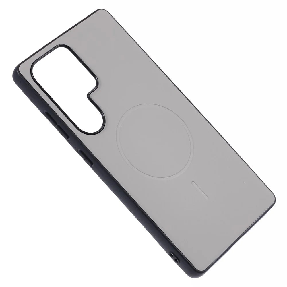 X-LEVEL For Samsung Galaxy S24 Ultra Magnetic Case PC+TPU+PU Phone Back Cover - Grey - 6