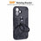 For iPhone 16 Plus Case Rotatable Kickstand PC+TPU Drop Protection Phone Cover - Black - 2