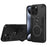 For iPhone 16 Pro Max Case Rotatable Kickstand PC+TPU Drop Protection Phone Cover - Black - 1