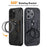 For iPhone 16 Pro Max Case Rotatable Kickstand PC+TPU Drop Protection Phone Cover - Black - 2
